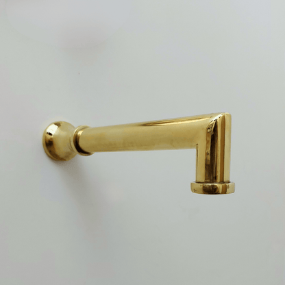 Unlacquered Brass Shower System with Tub Filler, Round Rain Shower Head, and Arcuate Arm - Ref: ATLASS53