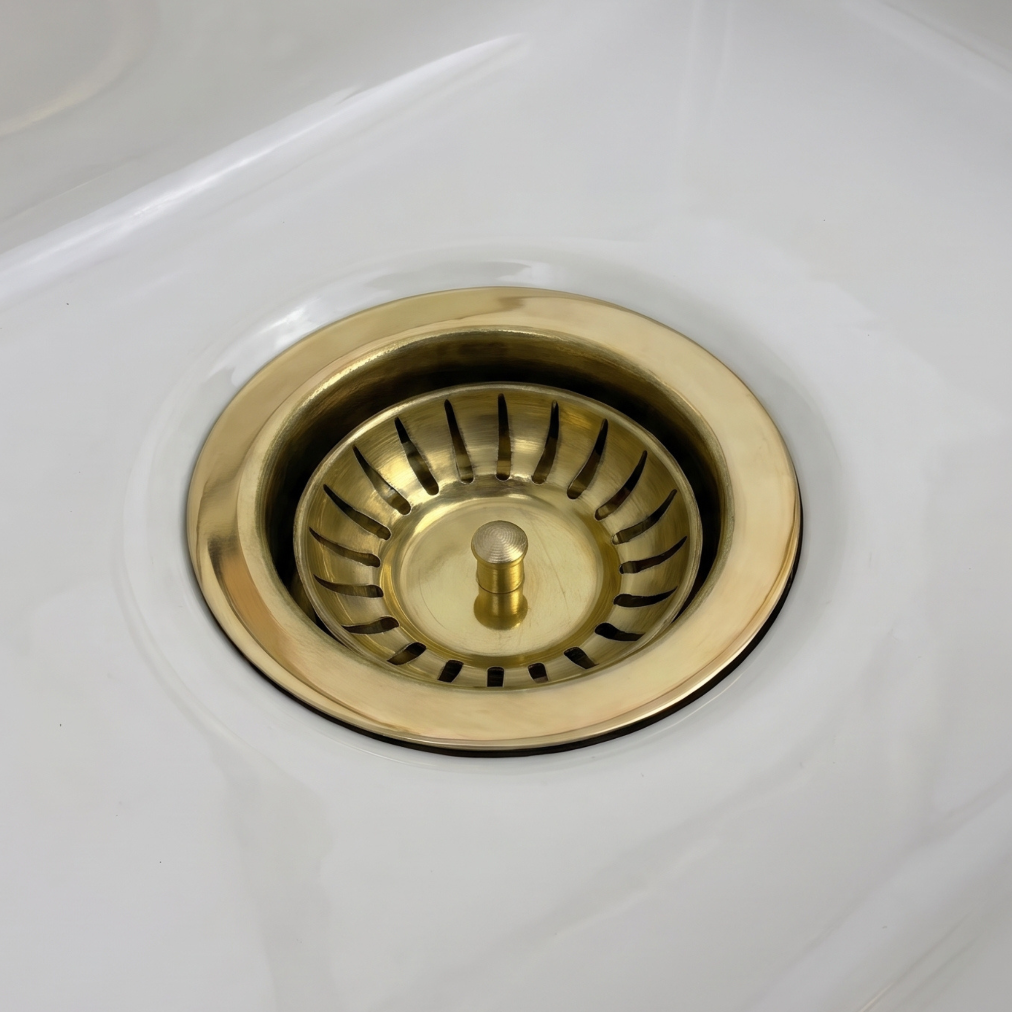 Unlacquered Brass Sink Strainer