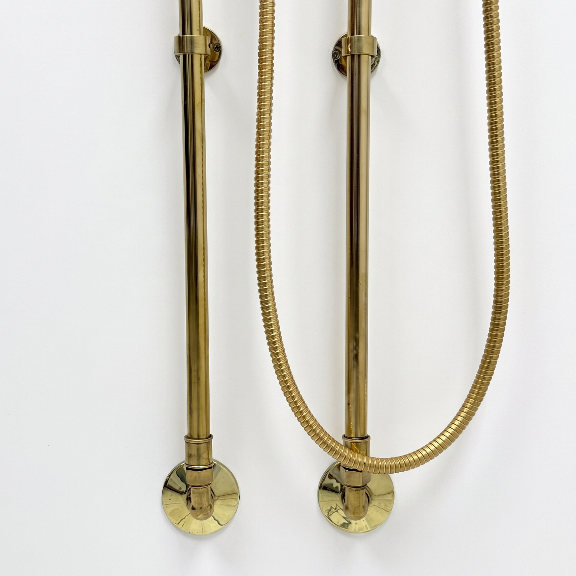 Unlacquered Brass Thermostatic Shower System With Handheld Shower