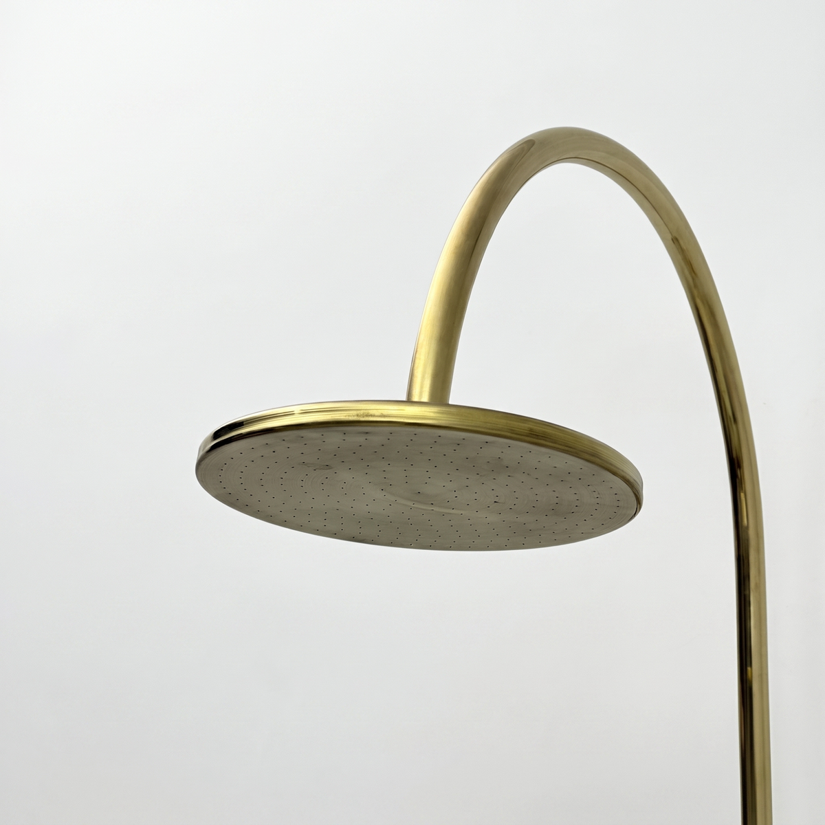 Unlacquered Brass Thermostatic Shower System With Handheld Shower