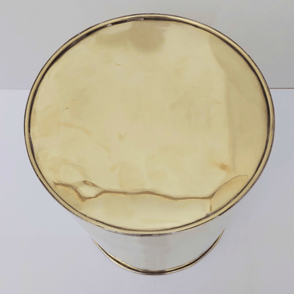 Unlacquered Brass Trash Can, Solid Brass Waste Paper Bin, Outdoor Trash Bin - Ref: TCUB001