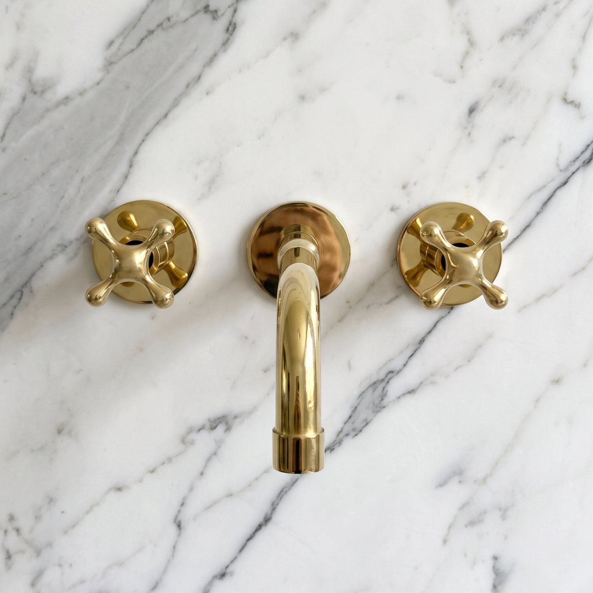 Unlacquered Brass Wall-Mount Faucet