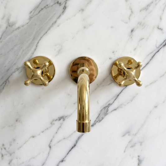 Unlacquered Brass Wall-Mount Faucet