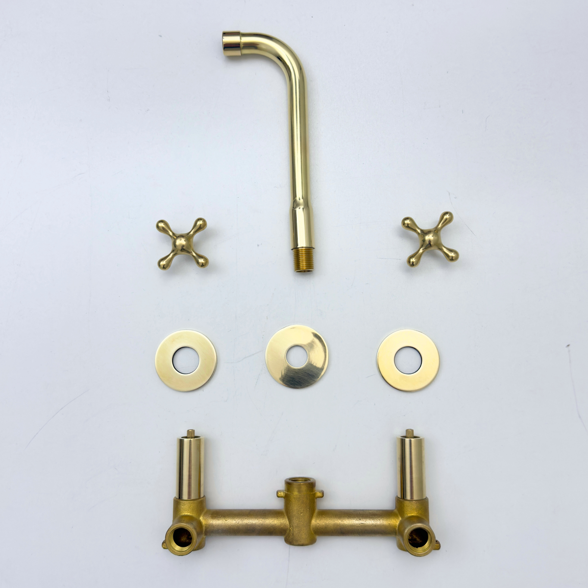 Unlacquered Brass Wall-Mount Faucet