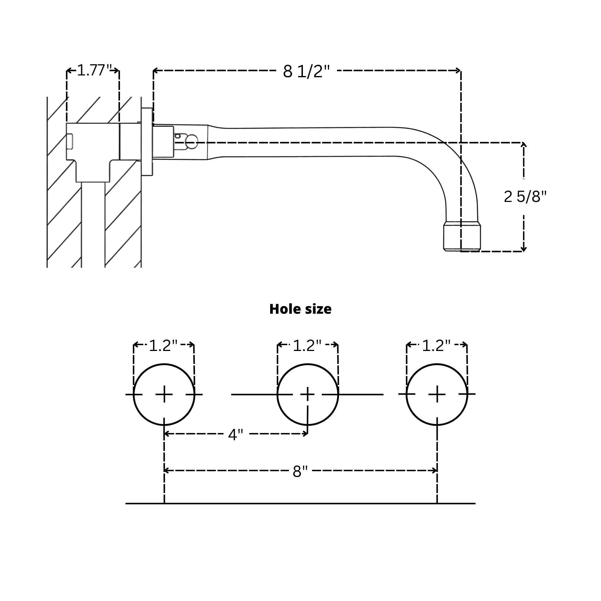 Unlacquered Brass Wall-Mount Faucet