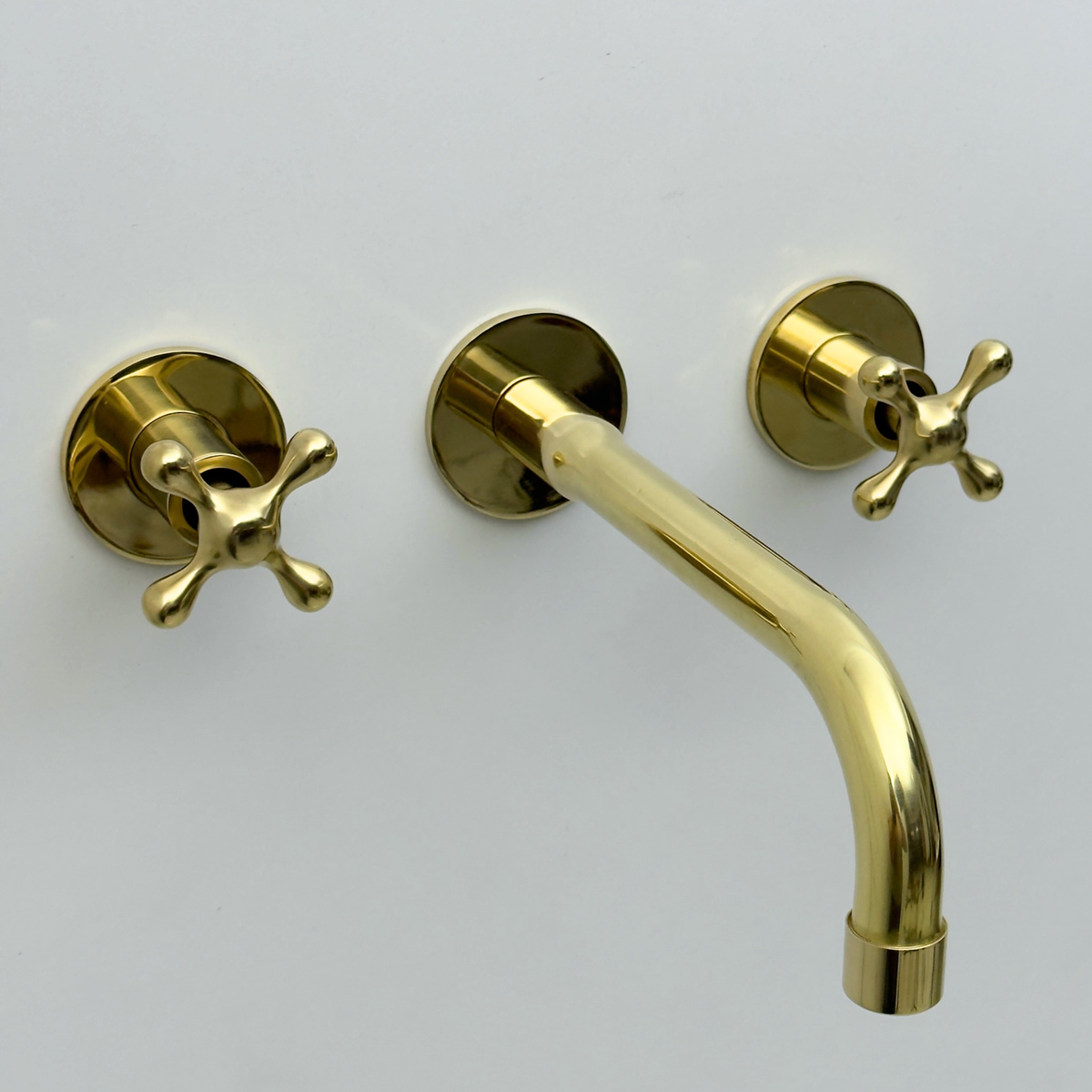 Unlacquered Brass Wall-Mount Faucet