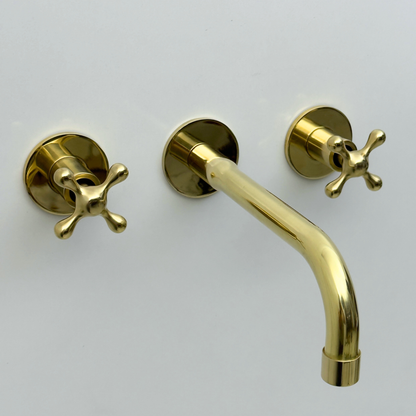 Unlacquered Brass Wall-Mount Faucet