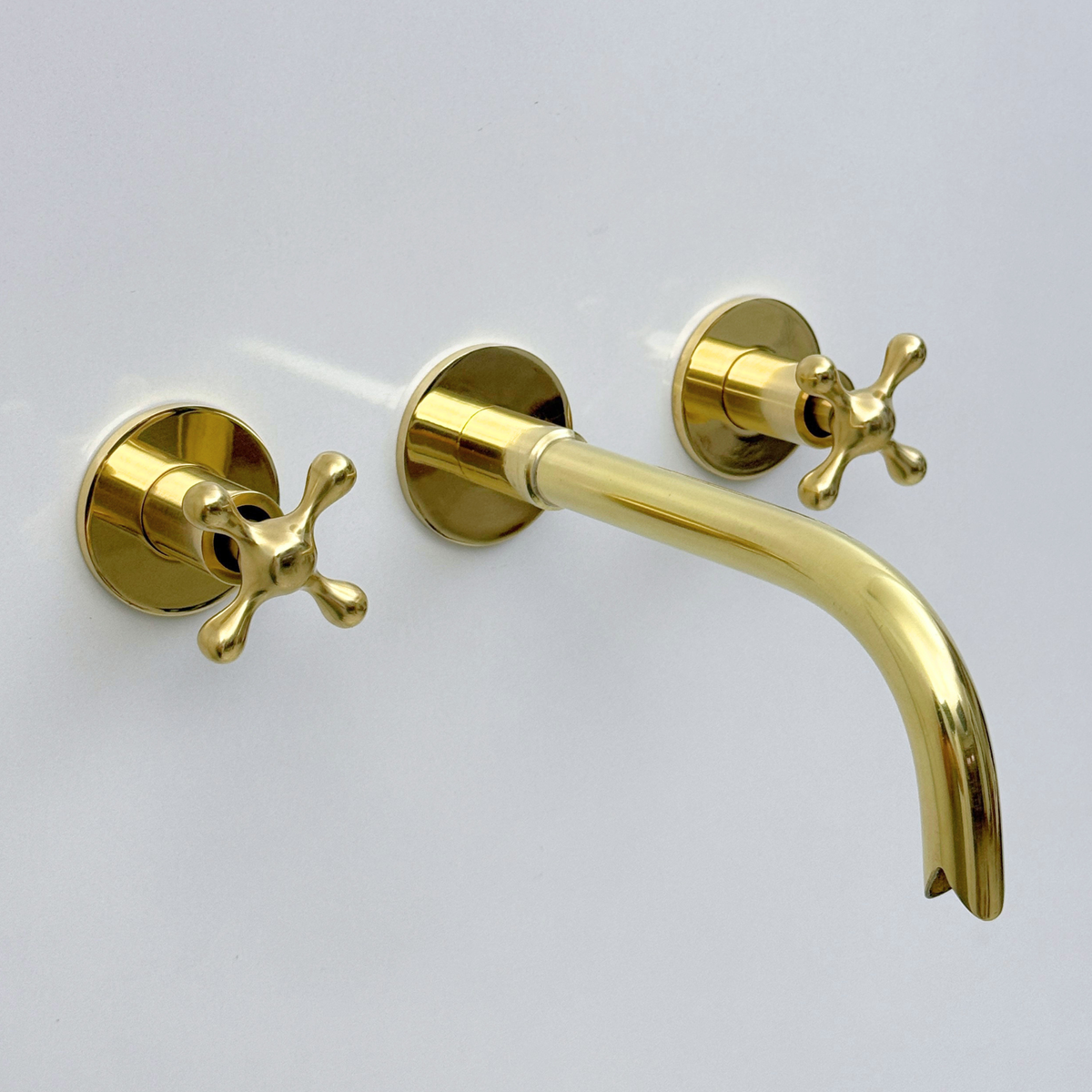 Unlacquered Brass Wall-Mount Faucet