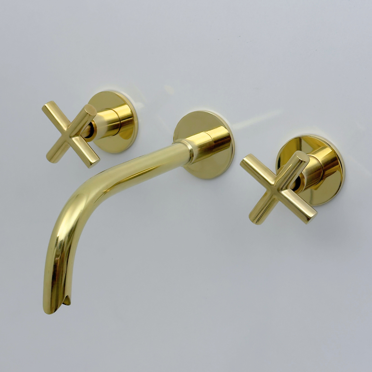 Unlacquered Brass Wall-Mount Faucet
