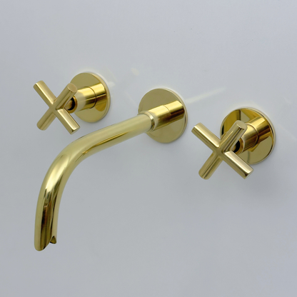 Unlacquered Brass Wall-Mount Faucet