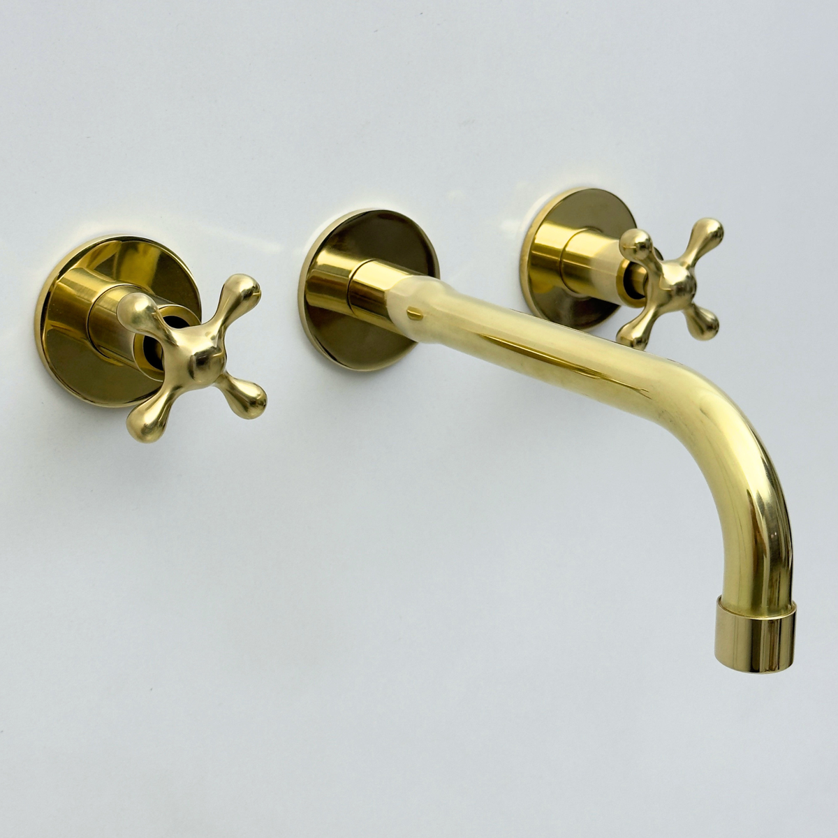 Unlacquered Brass Wall-Mount Faucet