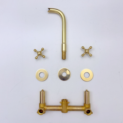 Unlacquered Brass Wall-Mount Faucet