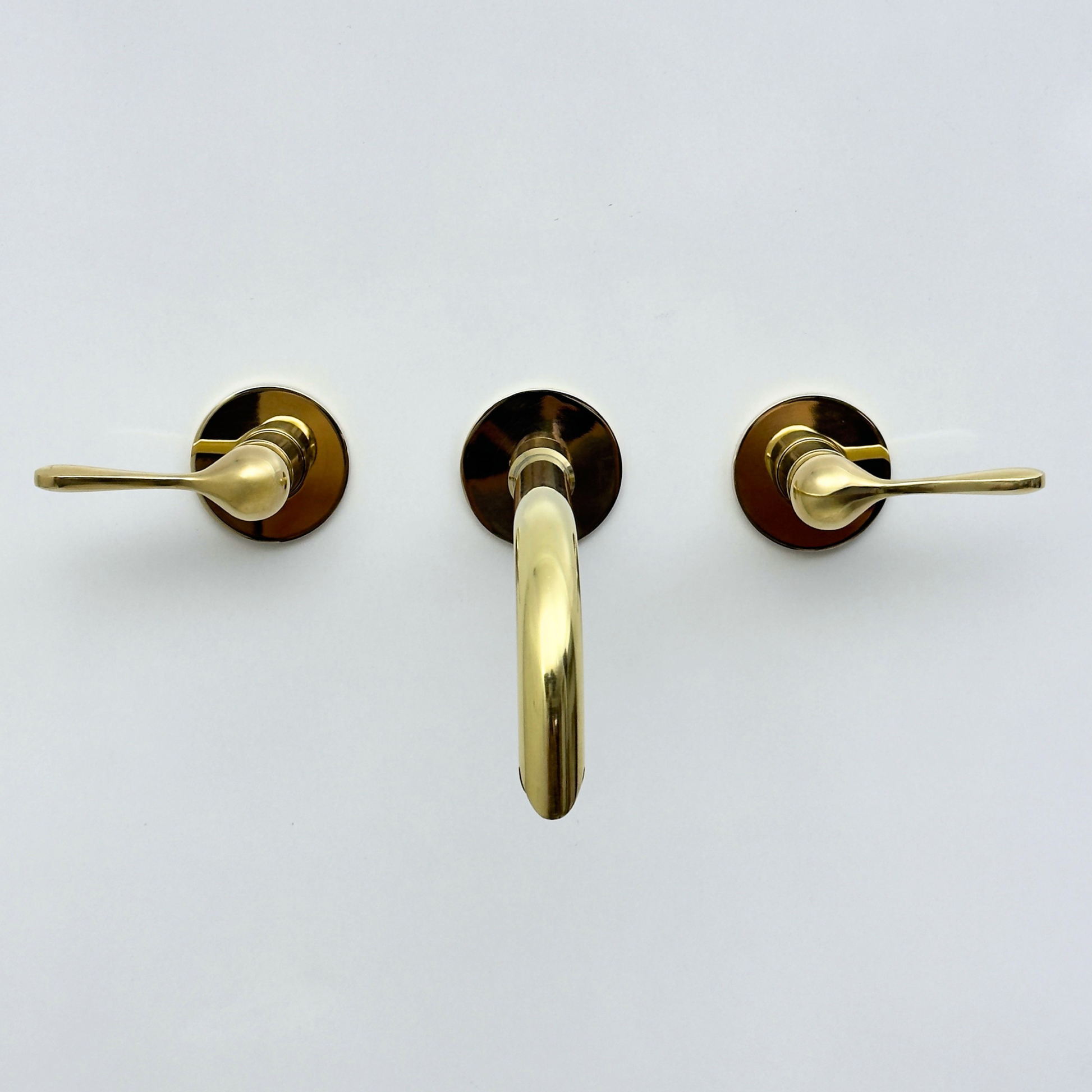 Unlacquered Brass Wall-Mount Faucet