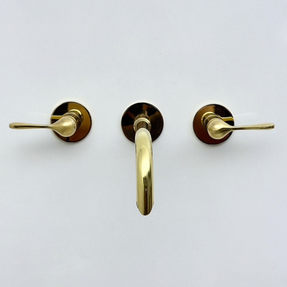 Unlacquered Brass Wall-Mount Faucet