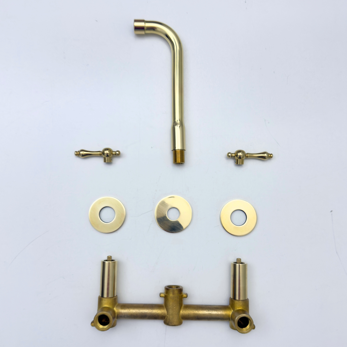 Unlacquered Brass Wall-Mount Faucet
