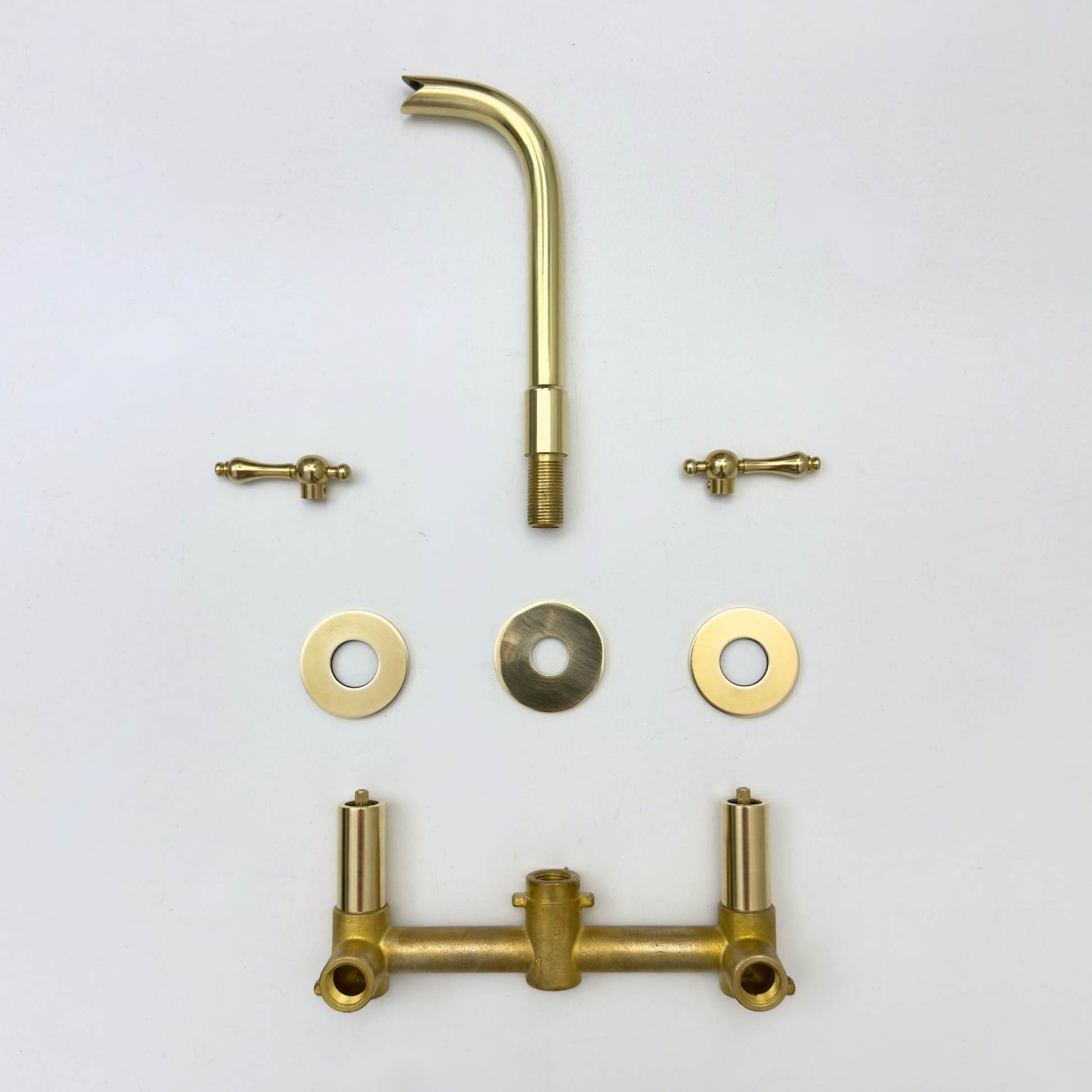 Unlacquered Brass Wall-Mount Faucet