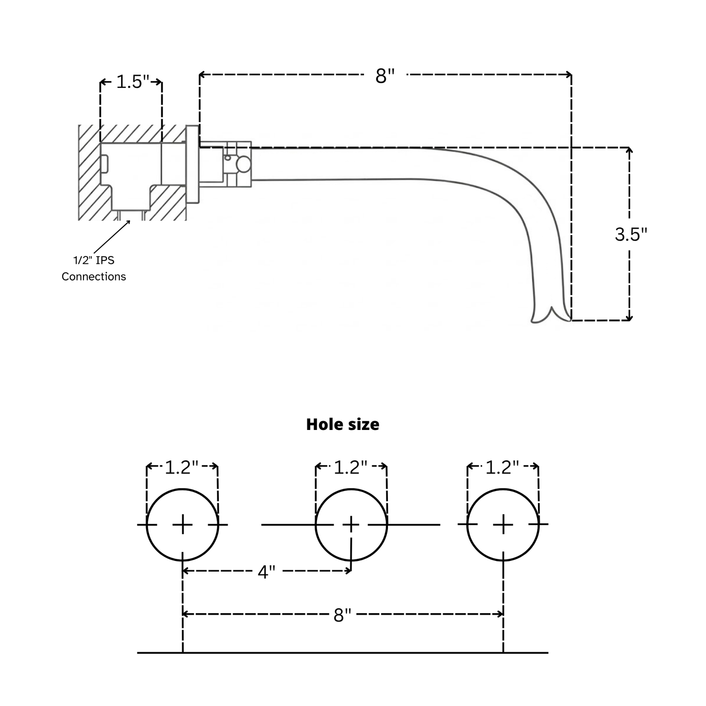 Unlacquered Brass Wall-Mount Faucet