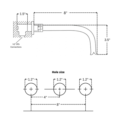 Unlacquered Brass Wall-Mount Faucet