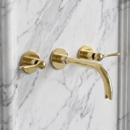 Unlacquered Brass Wall-Mount Faucet
