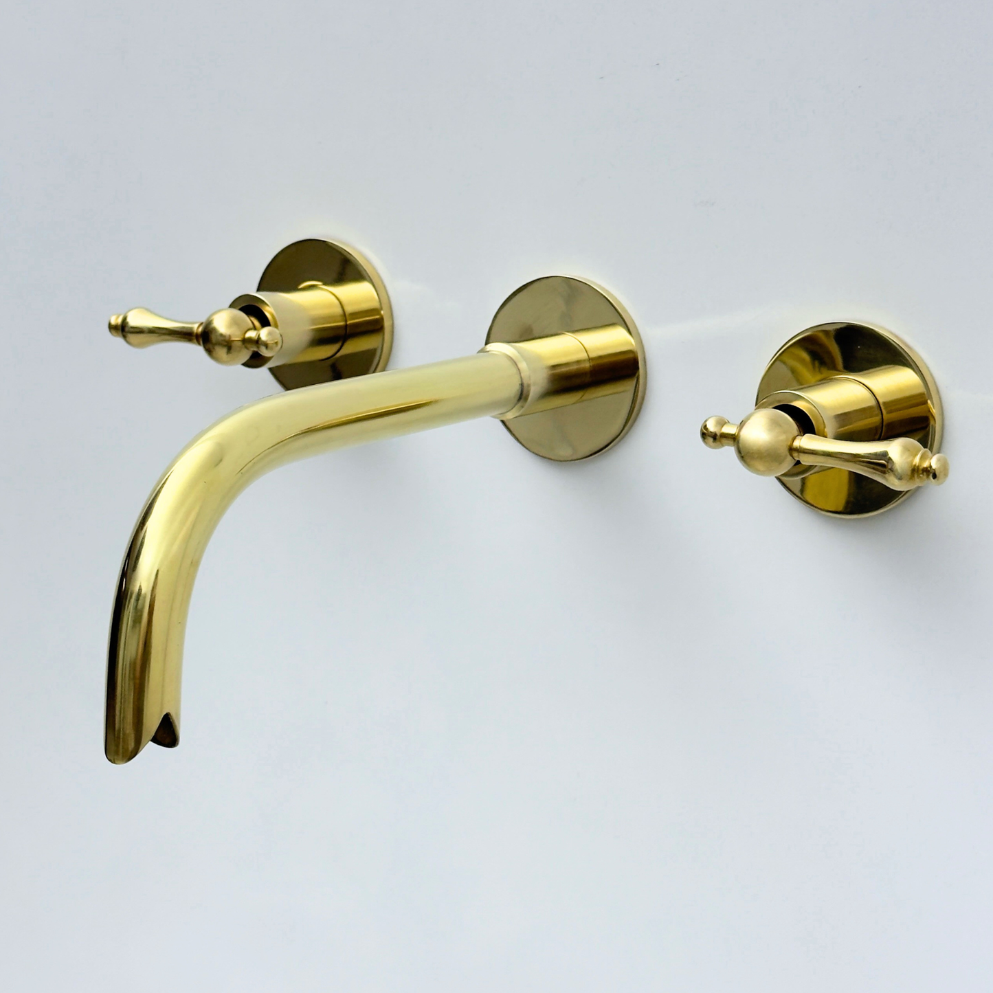 Unlacquered Brass Wall-Mount Faucet