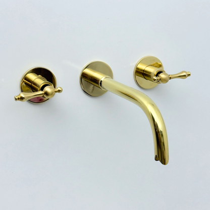 Unlacquered Brass Wall-Mount Faucet
