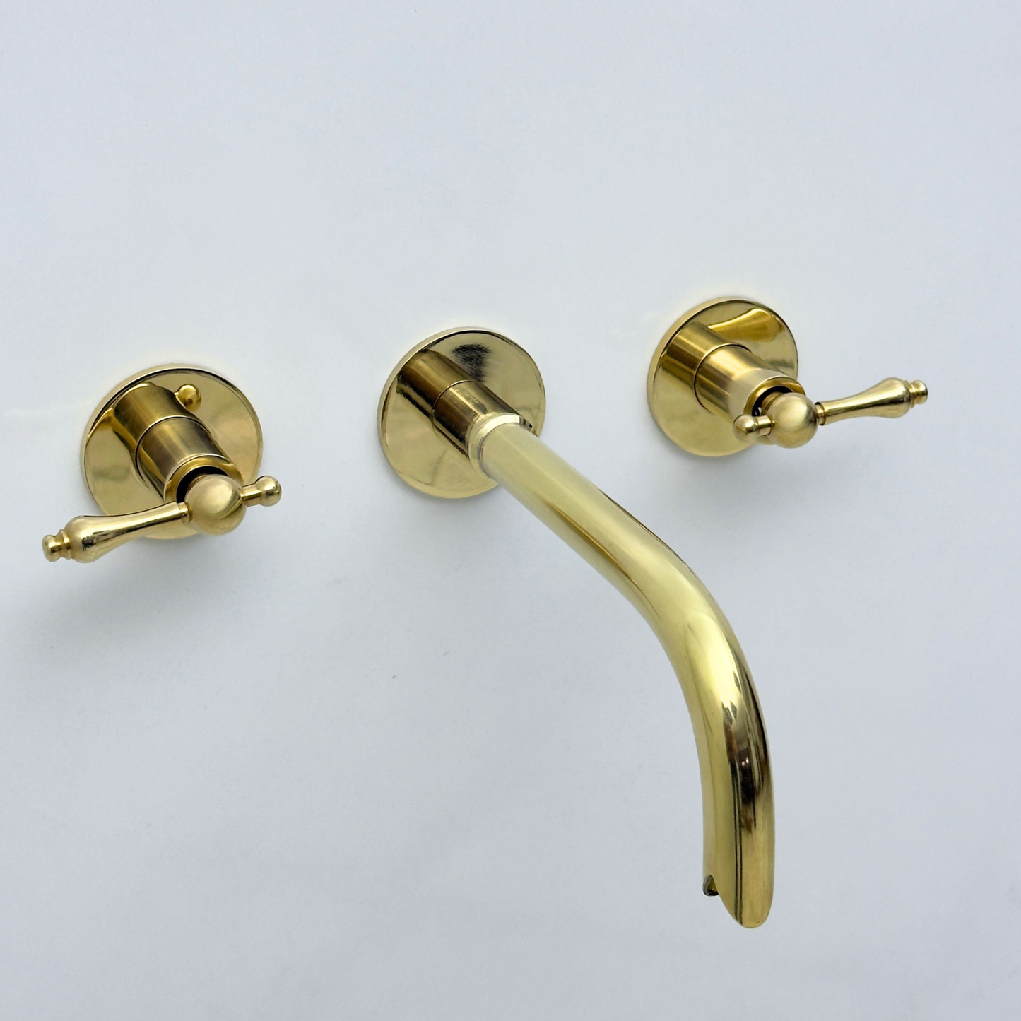 Unlacquered Brass Wall-Mount Faucet