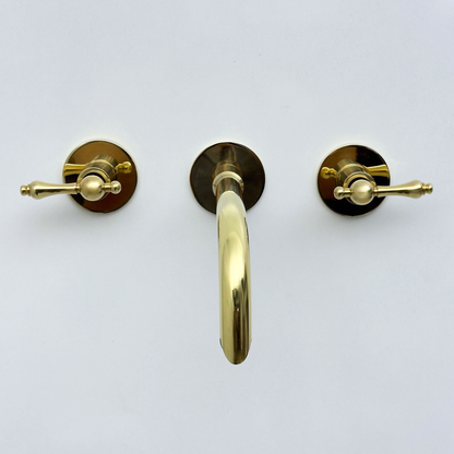 Unlacquered Brass Wall-Mount Faucet