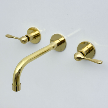 Unlacquered Brass Wall-Mount Faucet
