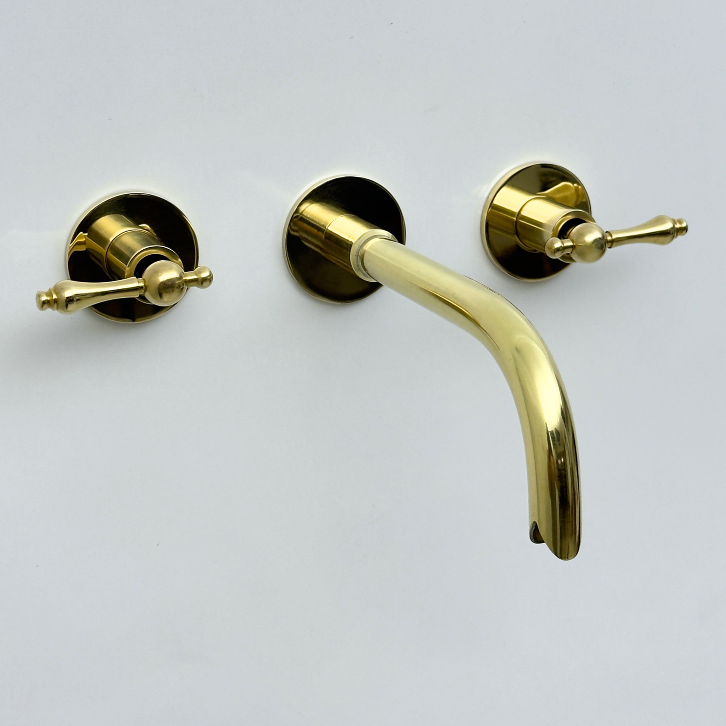 Unlacquered Brass Wall-Mount Faucet
