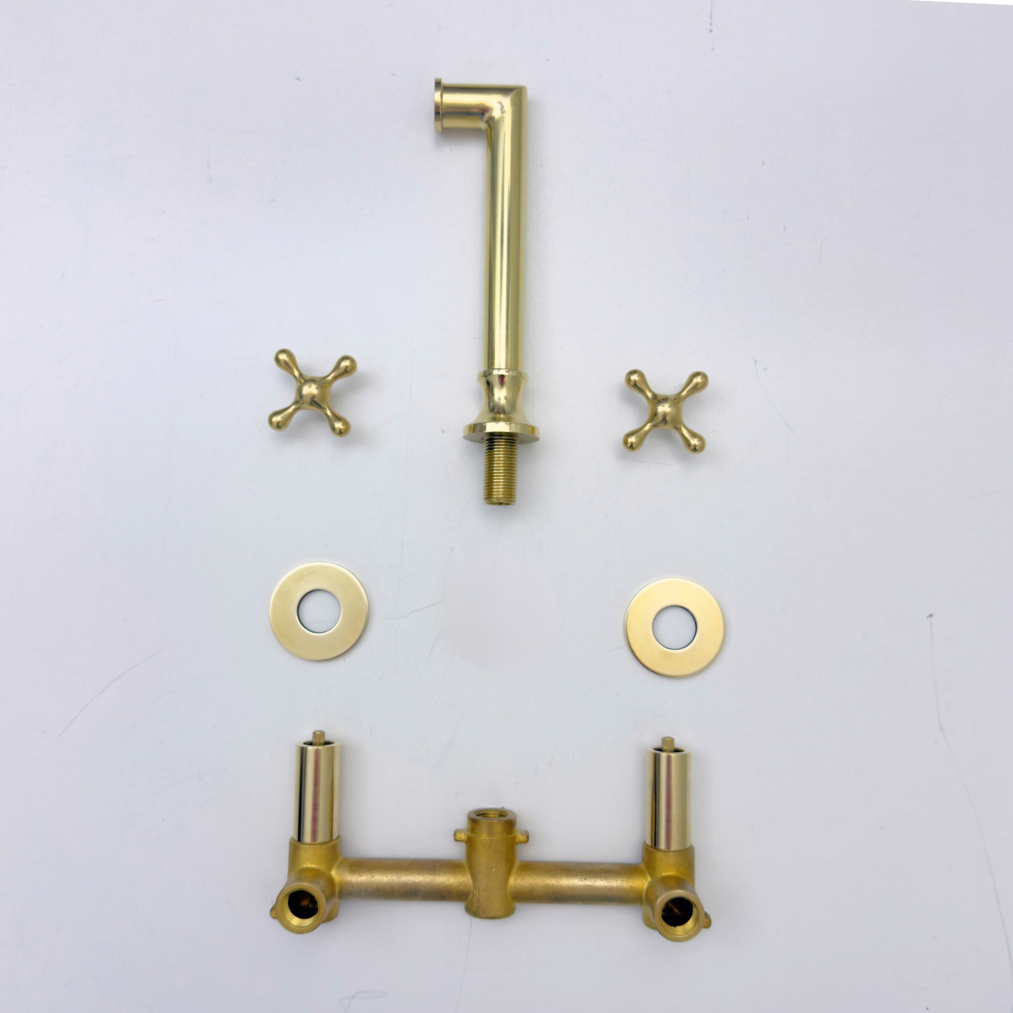Unlacquered Brass Wall-Mount Tub Filler