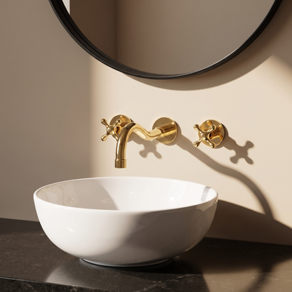 Unlacquered Brass Wall-Mount Faucet