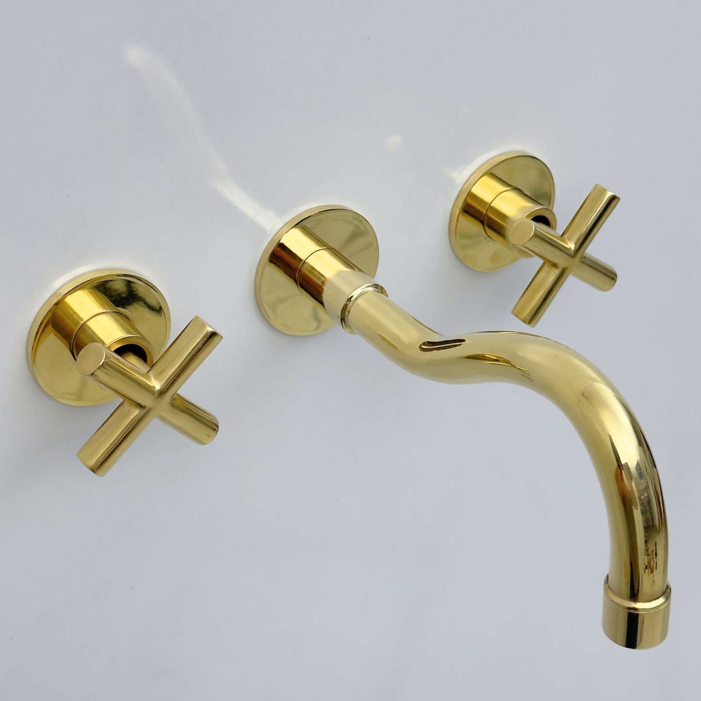Unlacquered Brass Wall-Mount Faucet