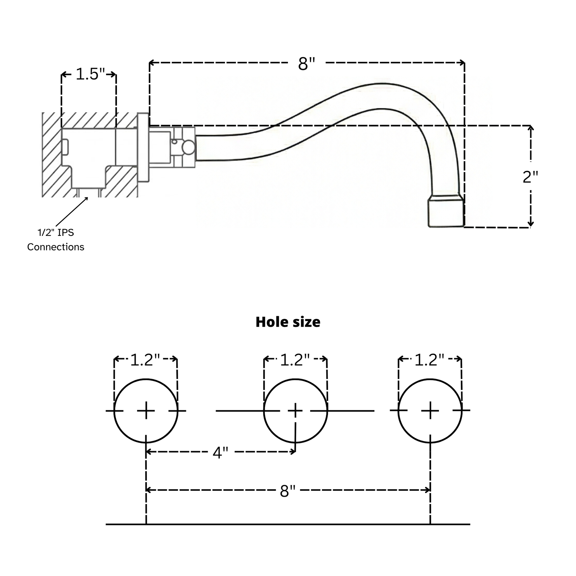 Unlacquered Brass Wall-Mount Faucet