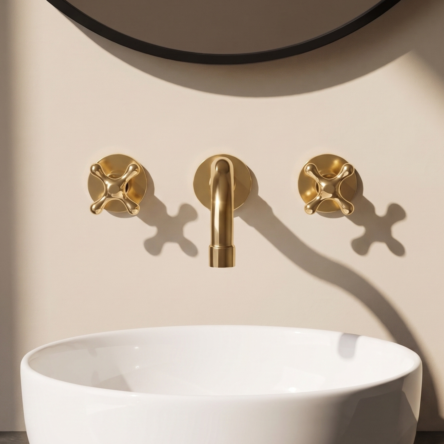 Unlacquered Brass Wall-Mount Faucet