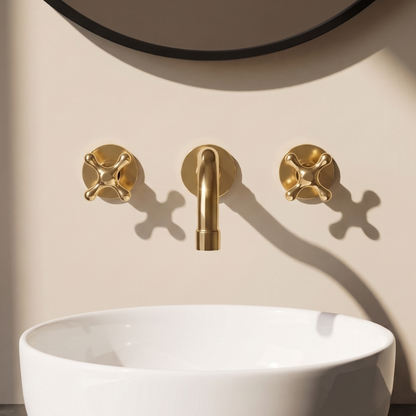 Unlacquered Brass Wall-Mount Faucet