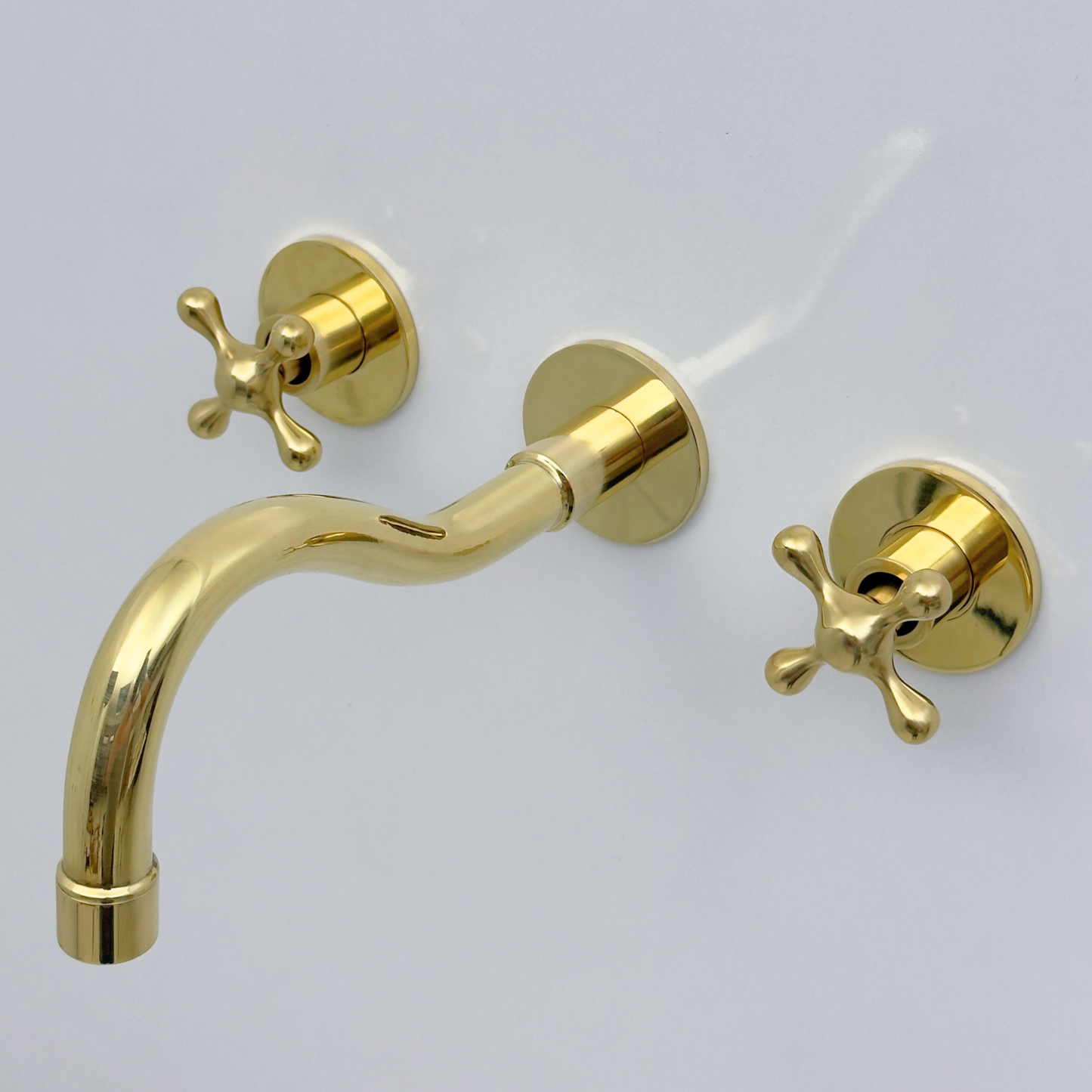 Unlacquered Brass Wall-Mount Faucet