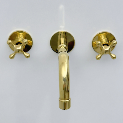 Unlacquered Brass Wall-Mount Faucet