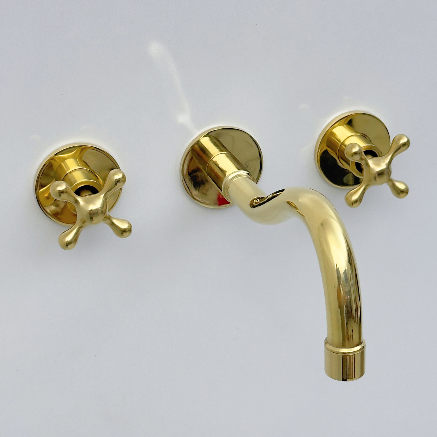 Unlacquered Brass Wall-Mount Faucet