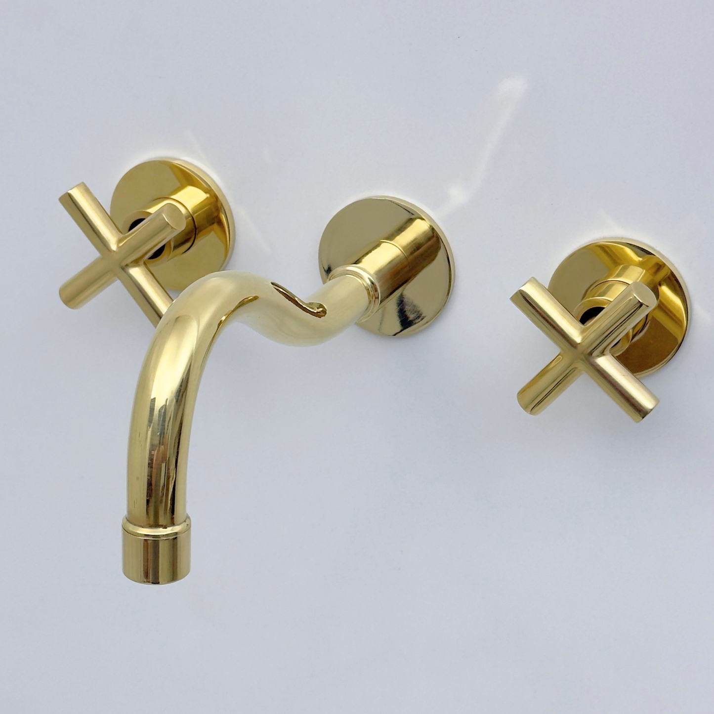 Unlacquered Brass Wall-Mount Faucet