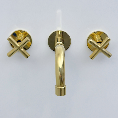 Unlacquered Brass Wall-Mount Faucet