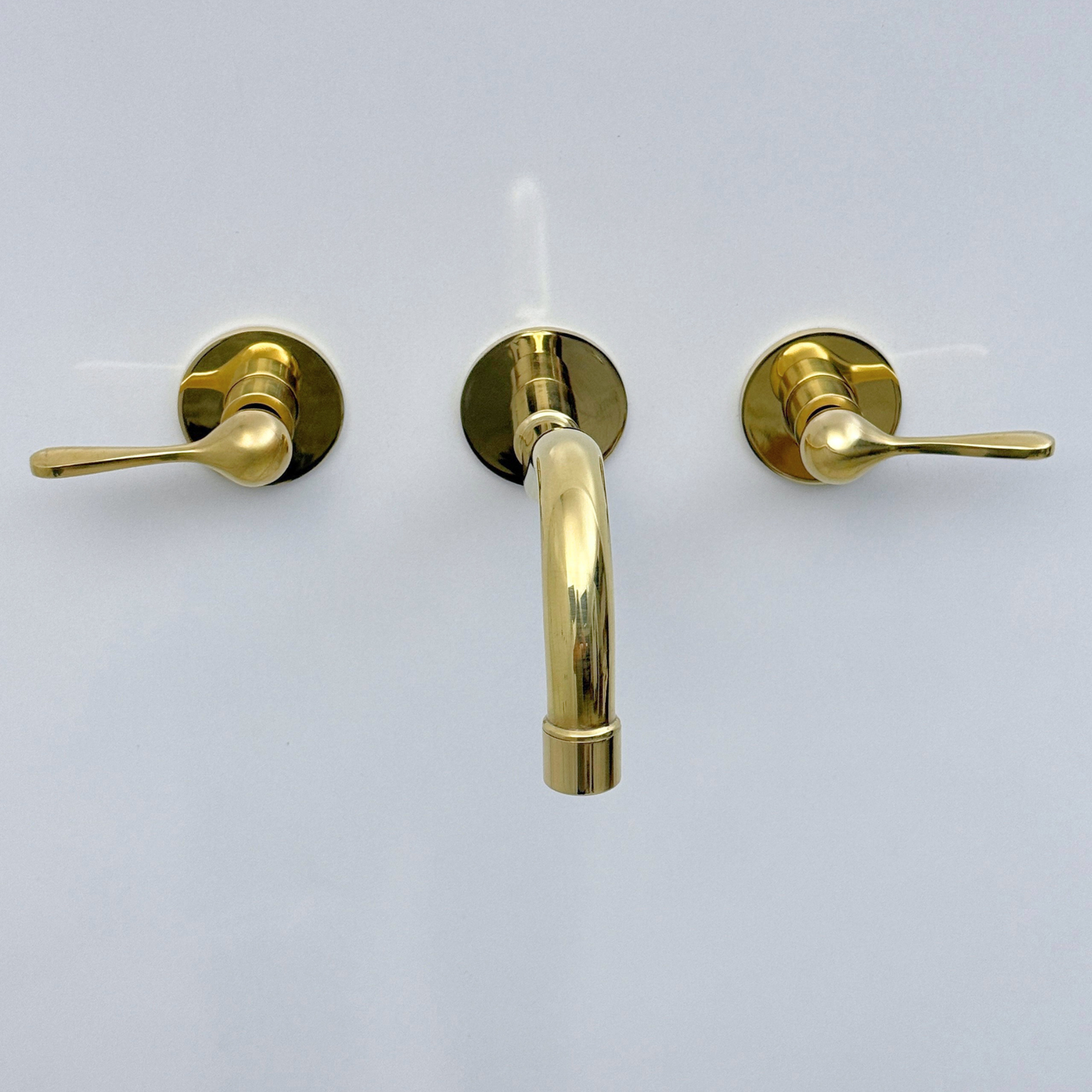 Unlacquered Brass Wall-Mount Faucet