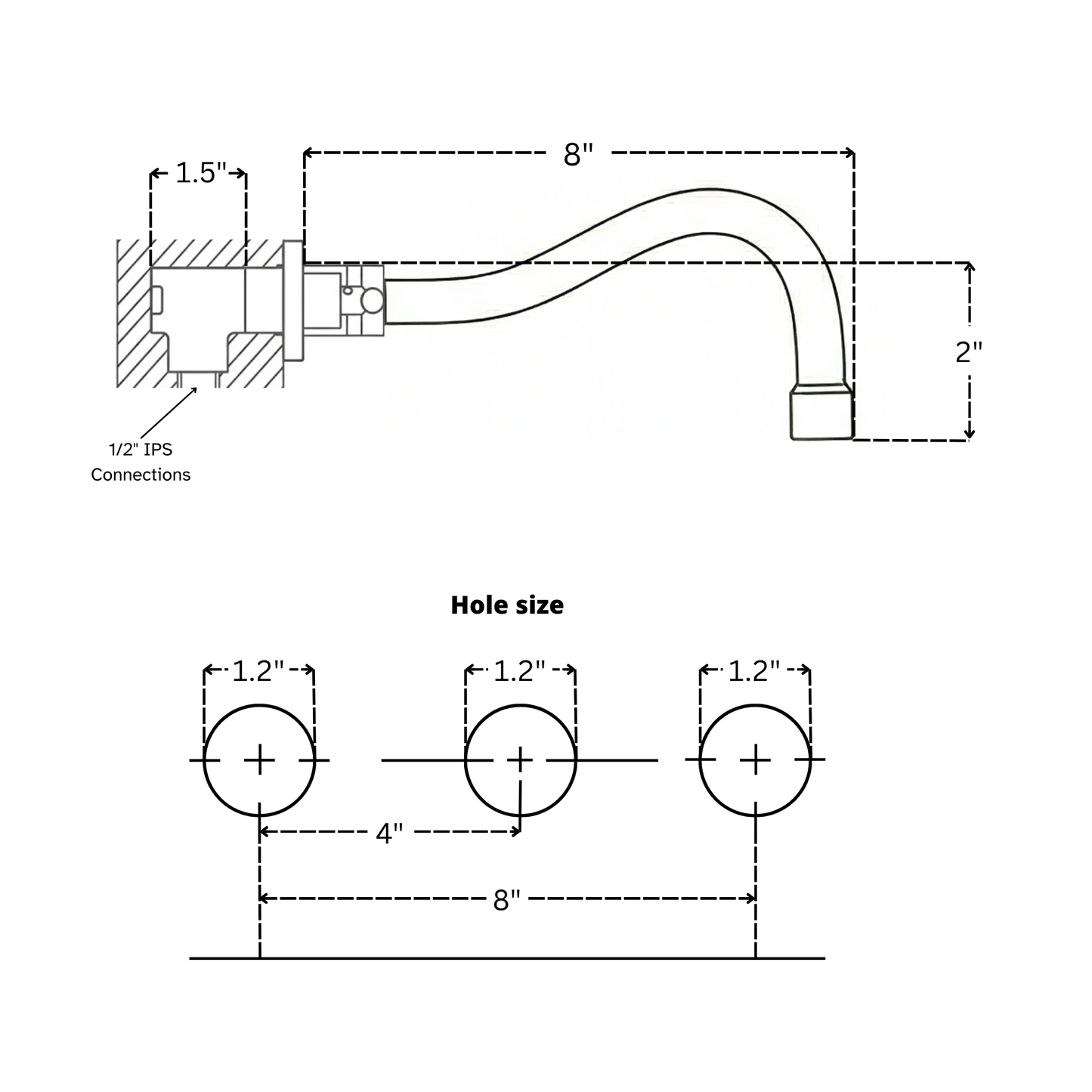 Unlacquered Brass Wall-Mount Faucet