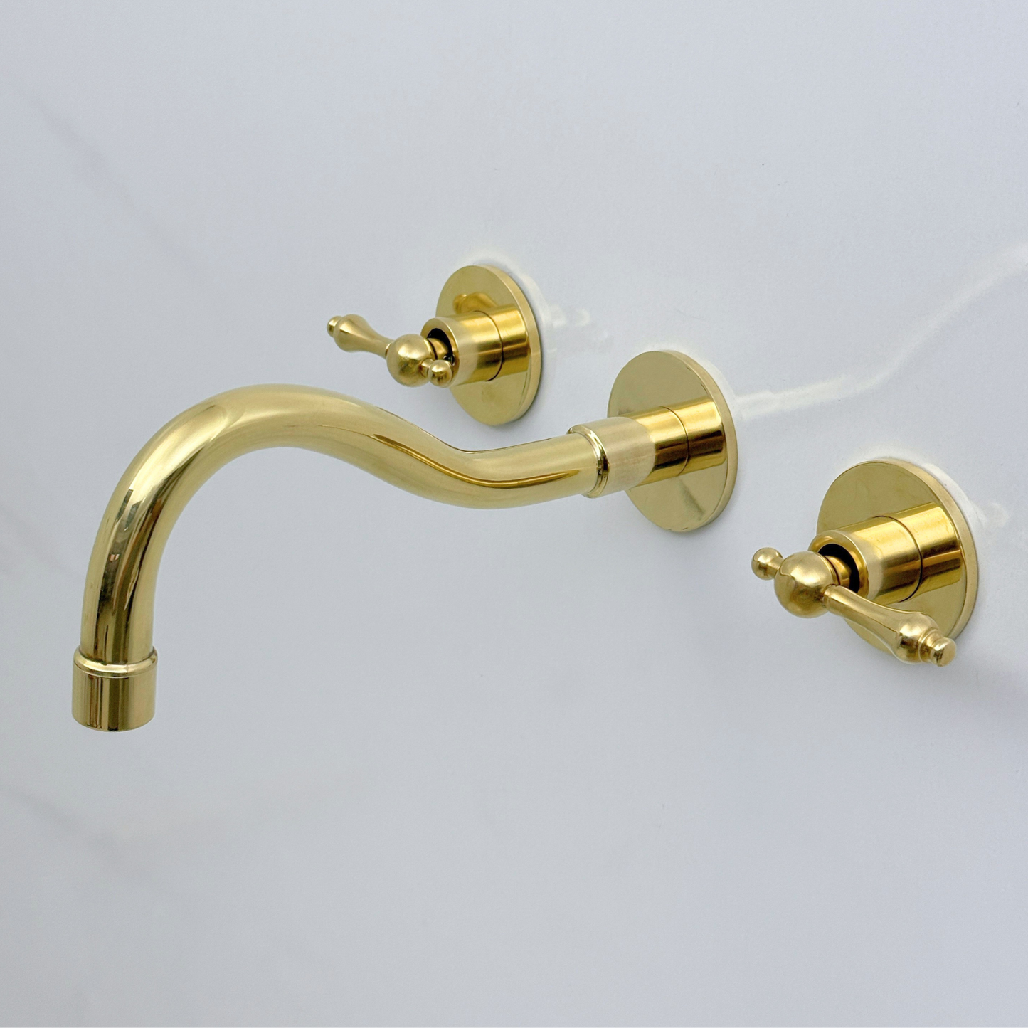 Unlacquered Brass Wall-Mount Faucet