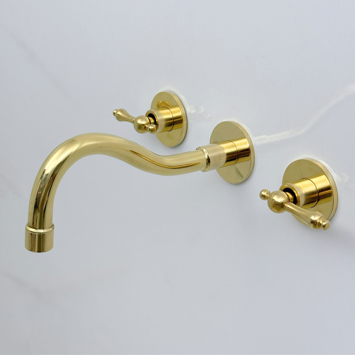 Unlacquered Brass Wall-Mount Faucet