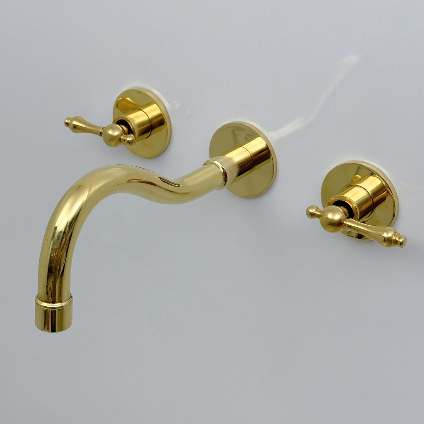 Unlacquered Brass Wall-Mount Faucet