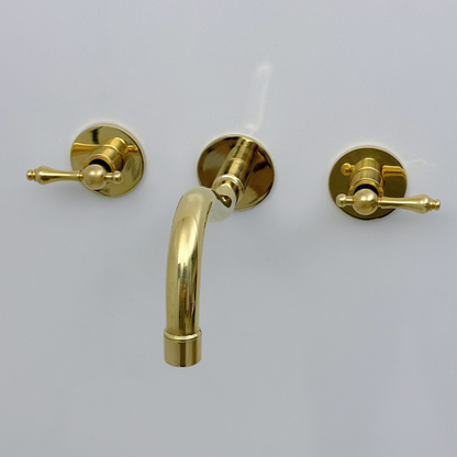 Unlacquered Brass Wall-Mount Faucet