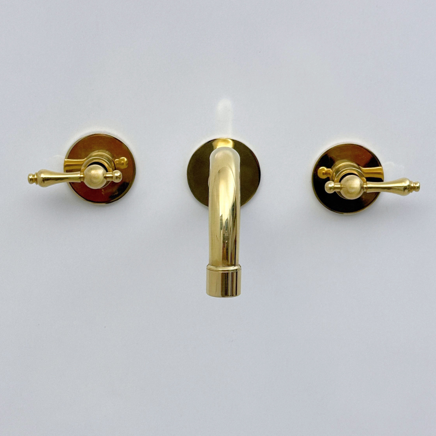 Unlacquered Brass Wall-Mount Faucet