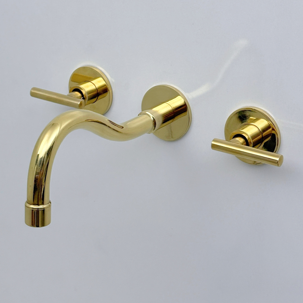 Unlacquered Brass Wall-Mount Faucet