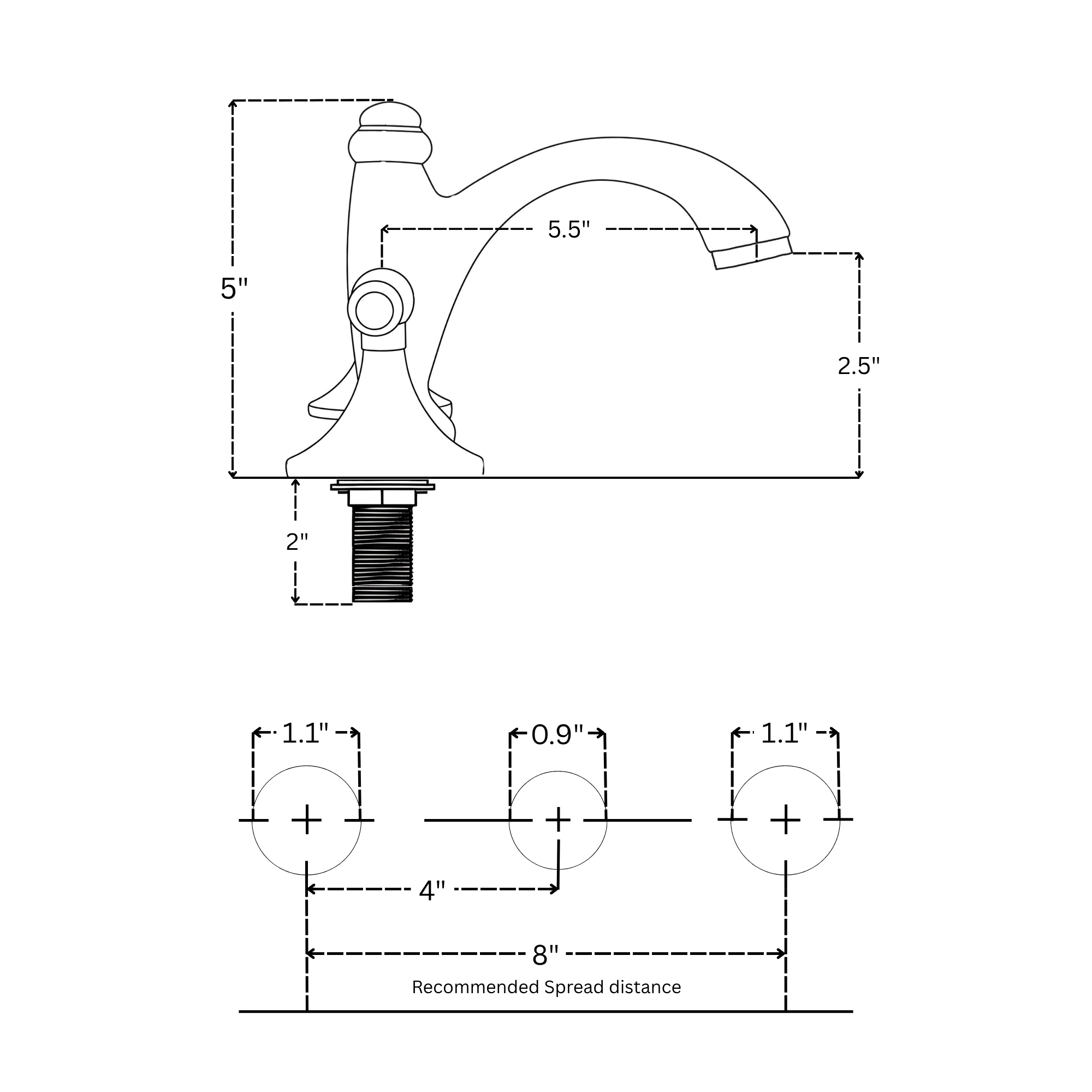 Unlacquered Brass Widespread Bathroom Faucet With Lever Handles