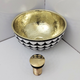 Unlacquered Brass and Resin Bathroom Sink, Hammered Brass and Resin Vanity Vessel Sink - Ref: UBSR1